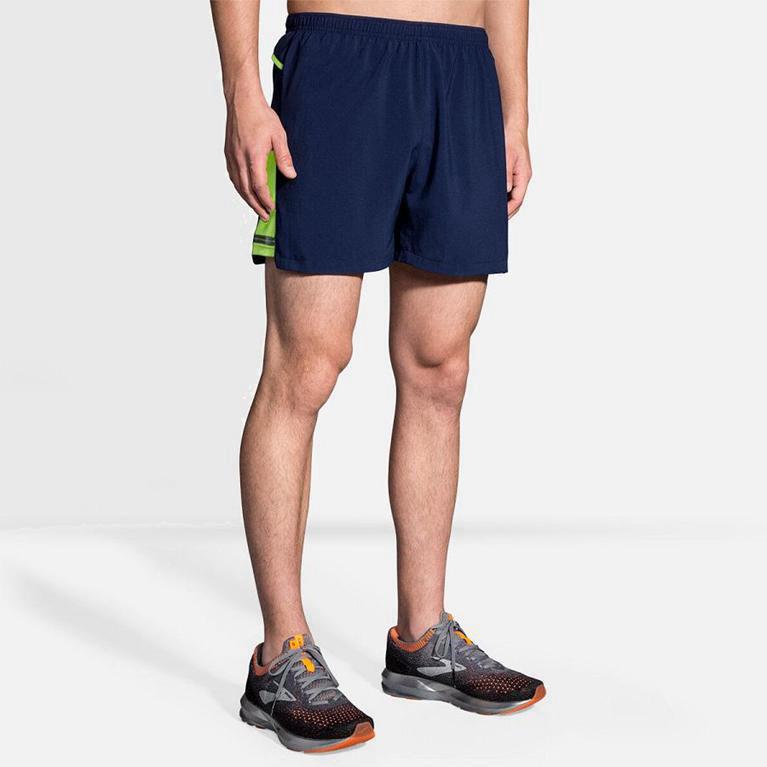 Brooks Sherpa 5 Løpeshorts Herre Nettbutikk - Blå - Norge (JRV186205)